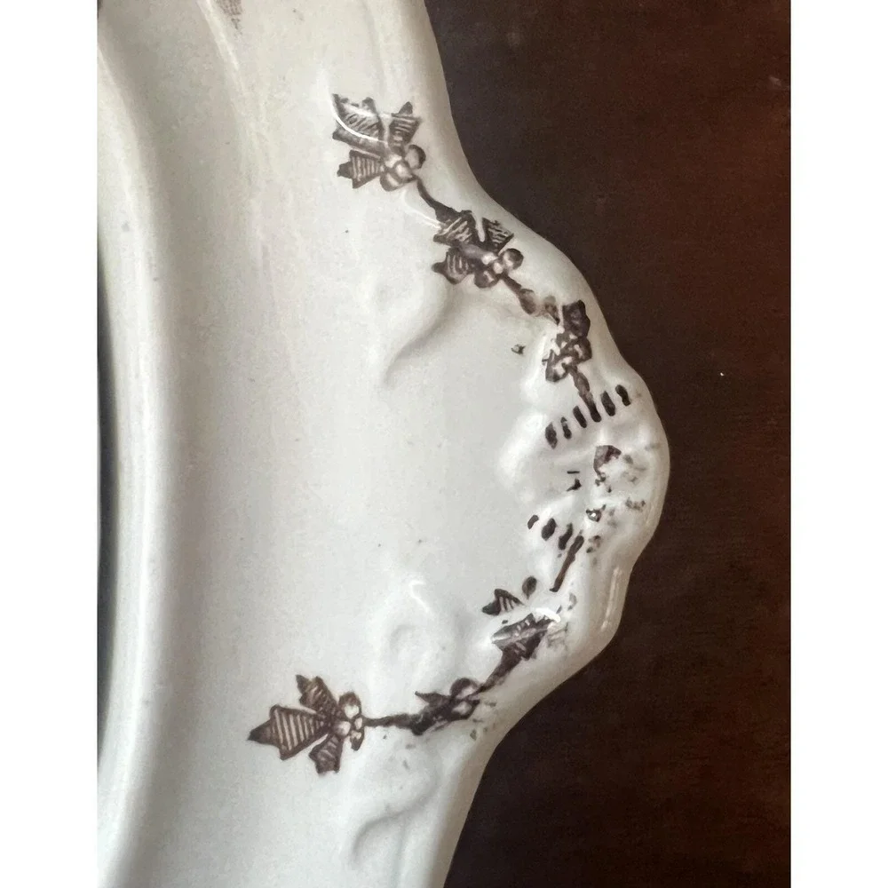 Wedgwood Celia Butter Dish With Strainer Rare Brown Semi-Porcelain